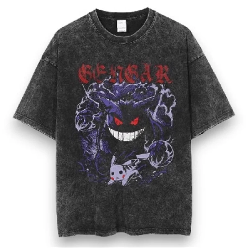 

A Retro-inspired Pokémon Animated Graphic T-shirt, Designed As A Fashionable and Casual Short-sleeved Summer Top Suitable For