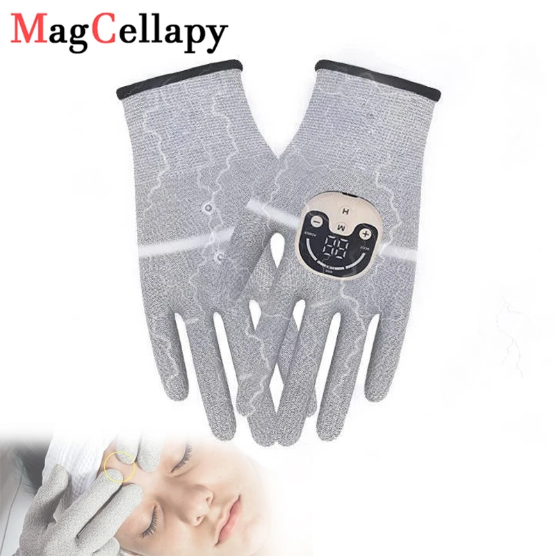Microcurrent Conductive Massage Gloves With Silver Fiber For Wrinkle Removal Fatigue Relief Anti-Aging Acne Relief