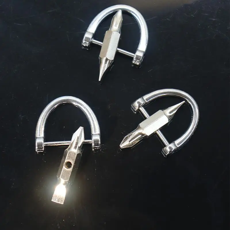 Portable Key Ring Keychain Screwdriver Multifunction Repair Tool Phillips Slotted Screwdriver Pocket Gadget Screw Removal Tools