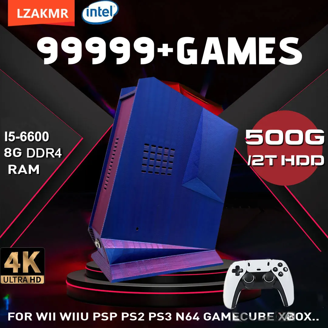 

Support 3D Video Games Win11 And Batocera G3 Pro Retro Game Box 99999+GAME 2TB Game System For PS2 PS3 WIIU WII SS Saturn Intel