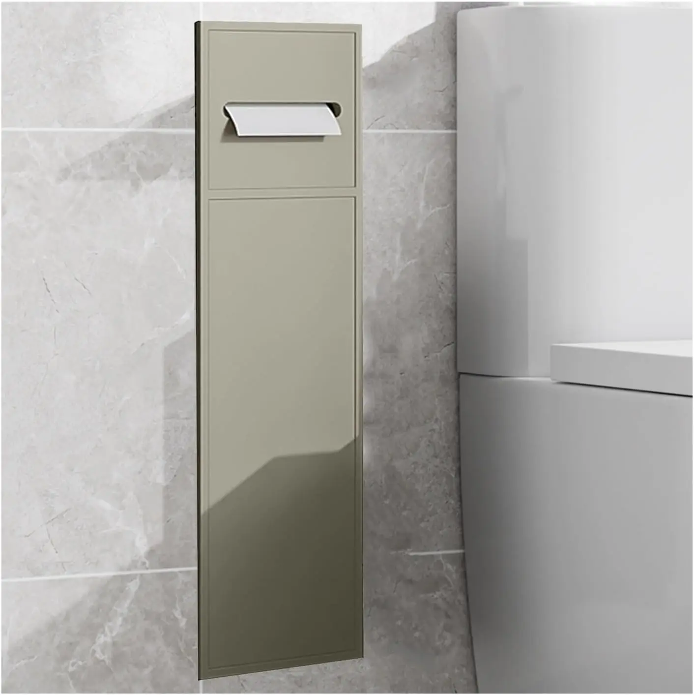 

Shower Niche, Embedded Stainless Steel Alcove, Home Living Room Kitchen Bedroom Bathroom Shelves, Toilet Paper Toilet Brush Show
