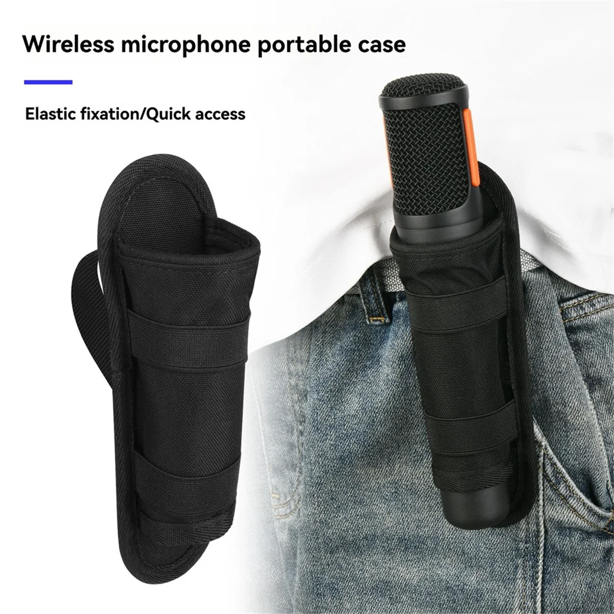 TXEsign Microphone Belt Holder for JBL Partybox Wireless Mic, Nylon Mic Clip Storage Holder for JBL Partybox Wireless Micropho - Image 3