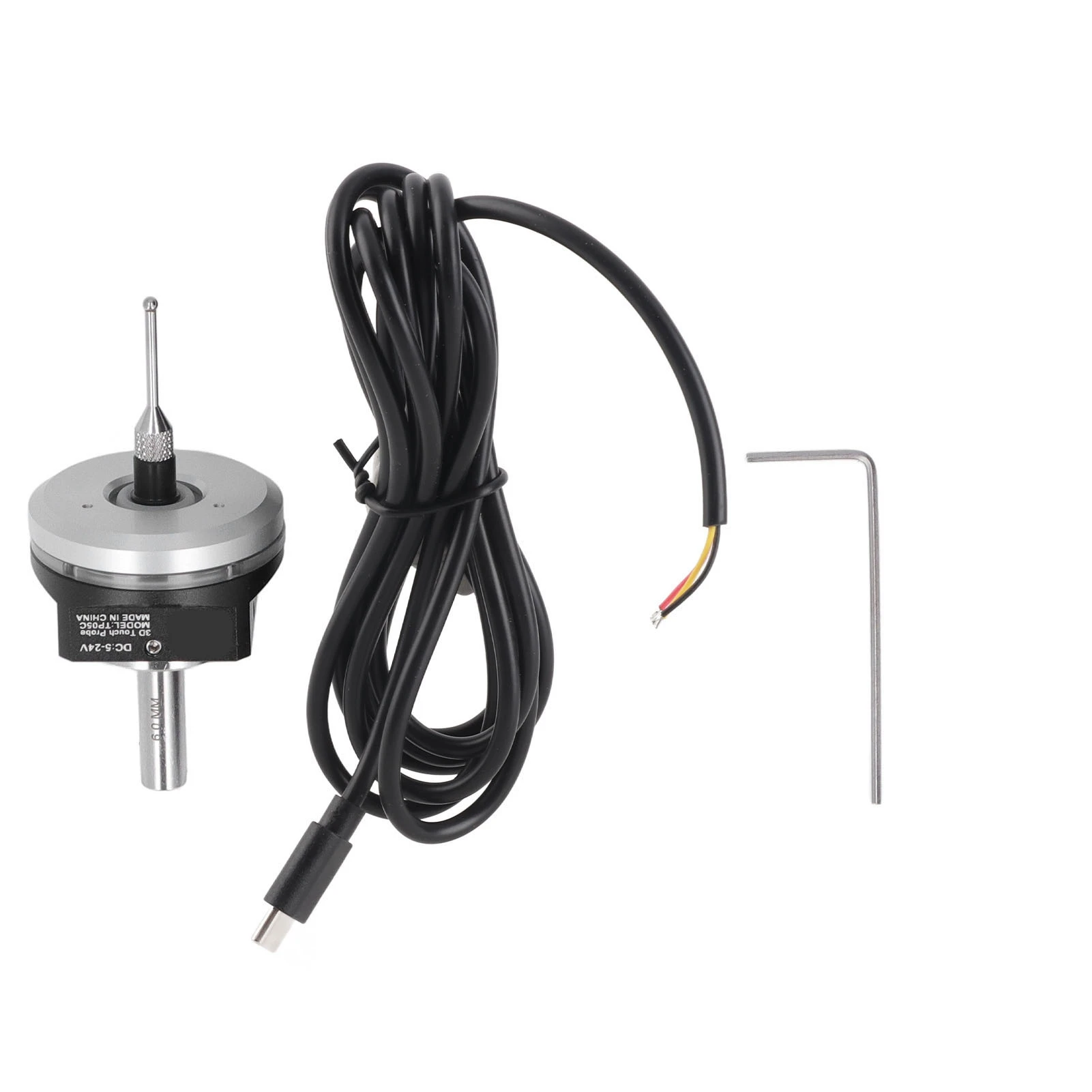 مكتشف ثلاثي الأبعاد عالي الدقة محدد كرة فولاذية من التنجستن لمعدات CNC 5 ~ 24 فولت مكتشف عالي الدقة مسبار ثلاثي الأبعاد