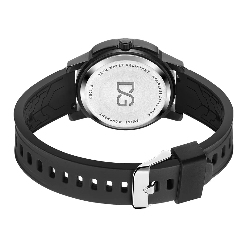 Reloj de pulsera de cuarzo para hombre, cronógrafo magnético con puntero de cuentas de Metal, con carcasa de acero inoxidable, color negro y rojo, nuevo diseño