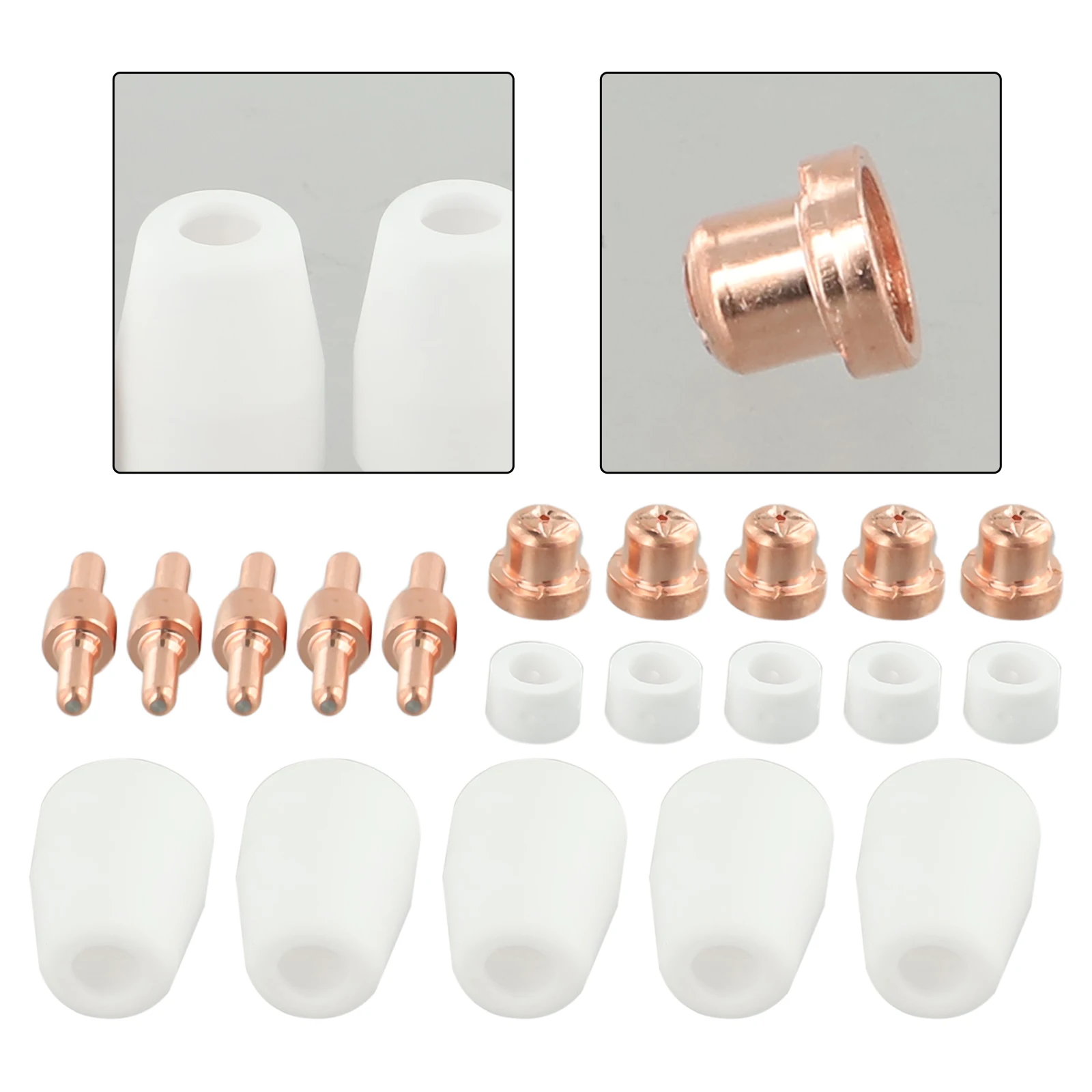 

PT31 CT312 CUT4050 Плазменный резак, расходные материалы, незаменимый комплект с 5 электродами, 5 защитными чашками, 5 кольцами и 5 наконечниками