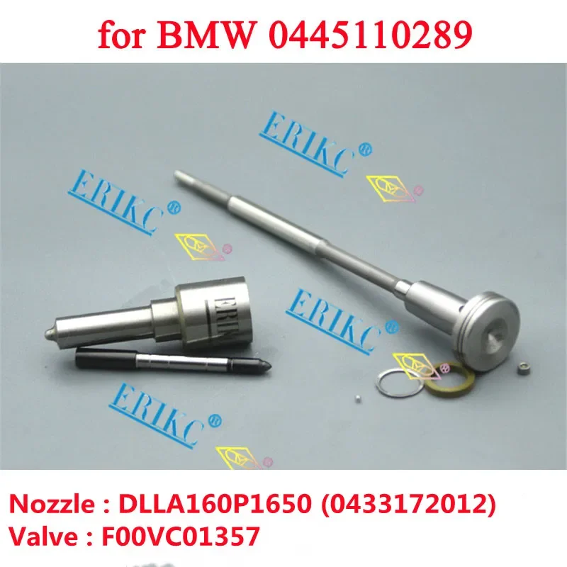 ERIKC For BMW Injection Repair Kits 0445110289 NOZZLE DLLA160P1650 0433172012 VALVE F00VC01357 For BMW Injection 0 445 110 289