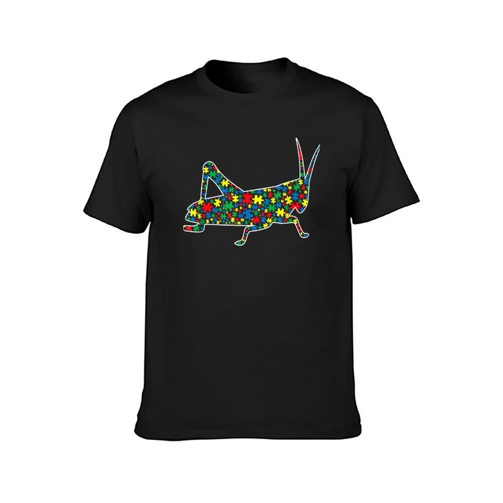 Autistic Grasshopper Puzzle Animals Support Autism Awareness T-shirt customizeds blanks Blouse boys animal print mens t shirt