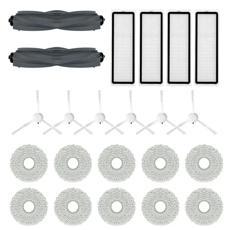 

YCOC-Replacement Main Side Brush Hepa Filter Mop Cloth For Dreame Bot L10S Ultra/ S20 / S10 Pro / B101CN Robot Vacuum Cleaner Pa