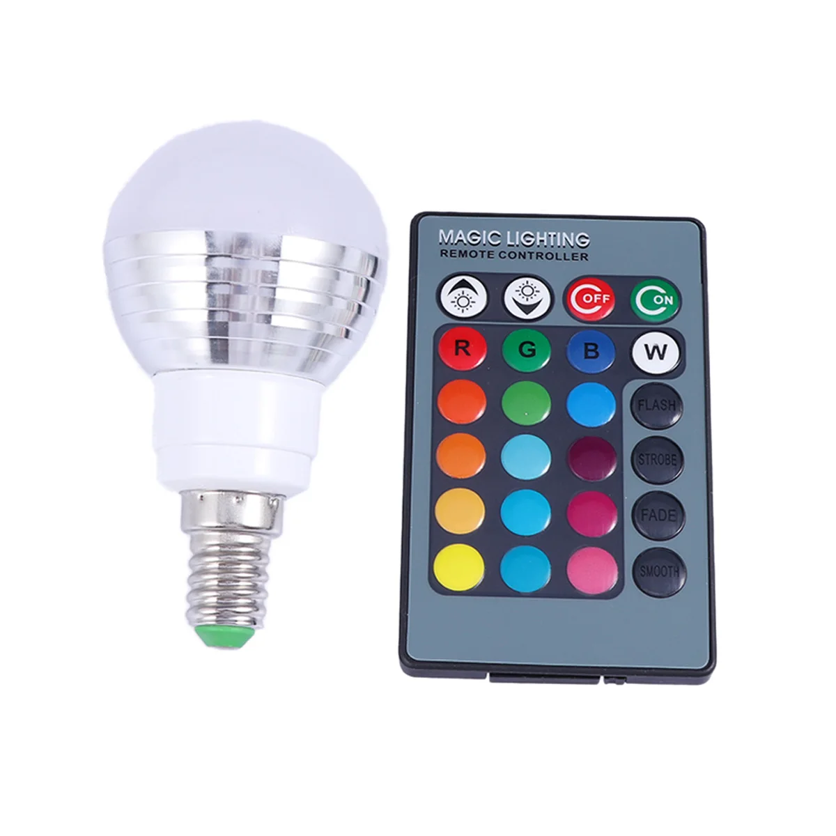 24 Key Rgb Led Bulb 3W E14 Color Changing Light Remote Control 85-265V Energy Saving Low Power High Heat Dissipation Living Room