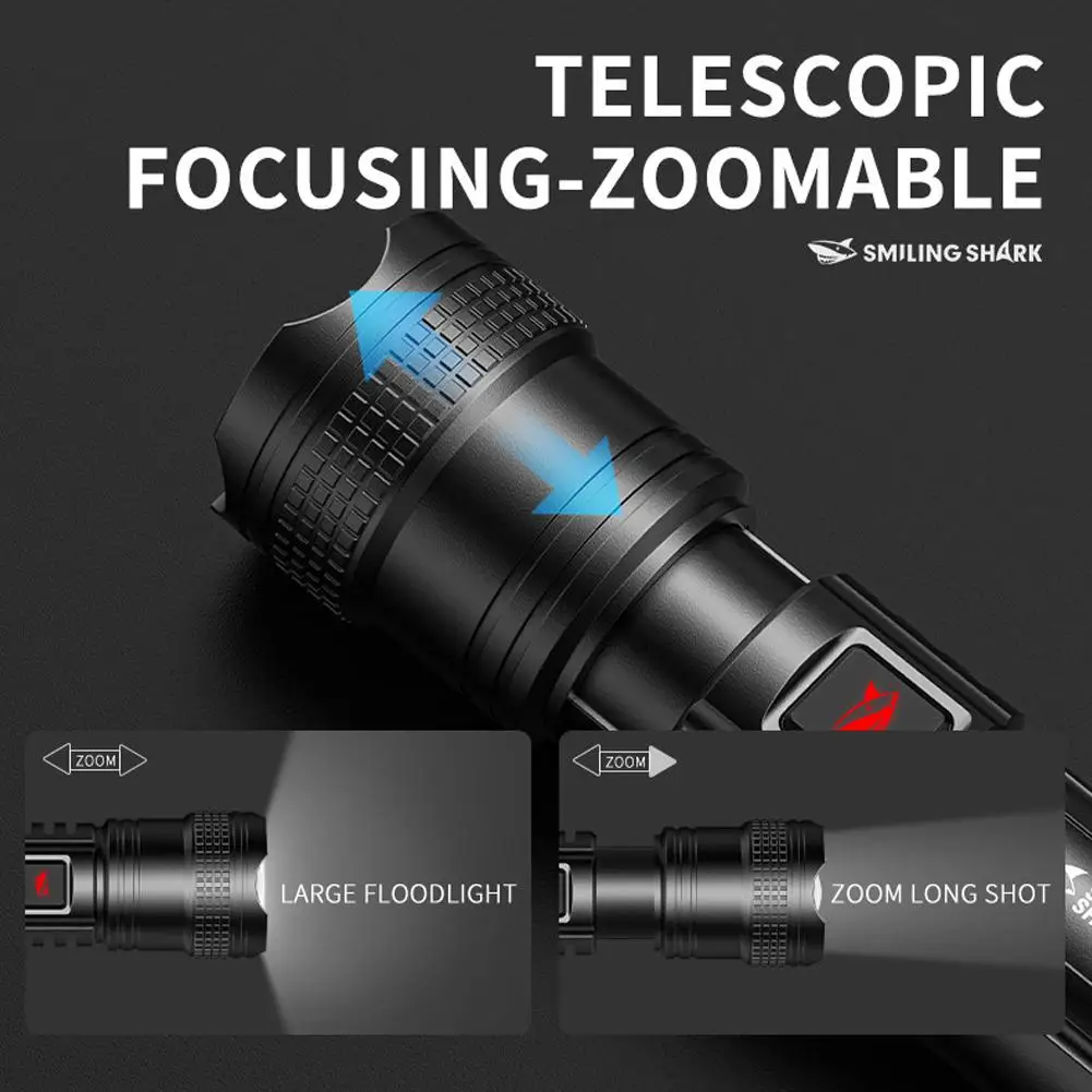

Telescopic Zoom LED Mini Flashlight USB Rechargeable Long Lasting Waterproof Outdoor Flashlight Portable Tool