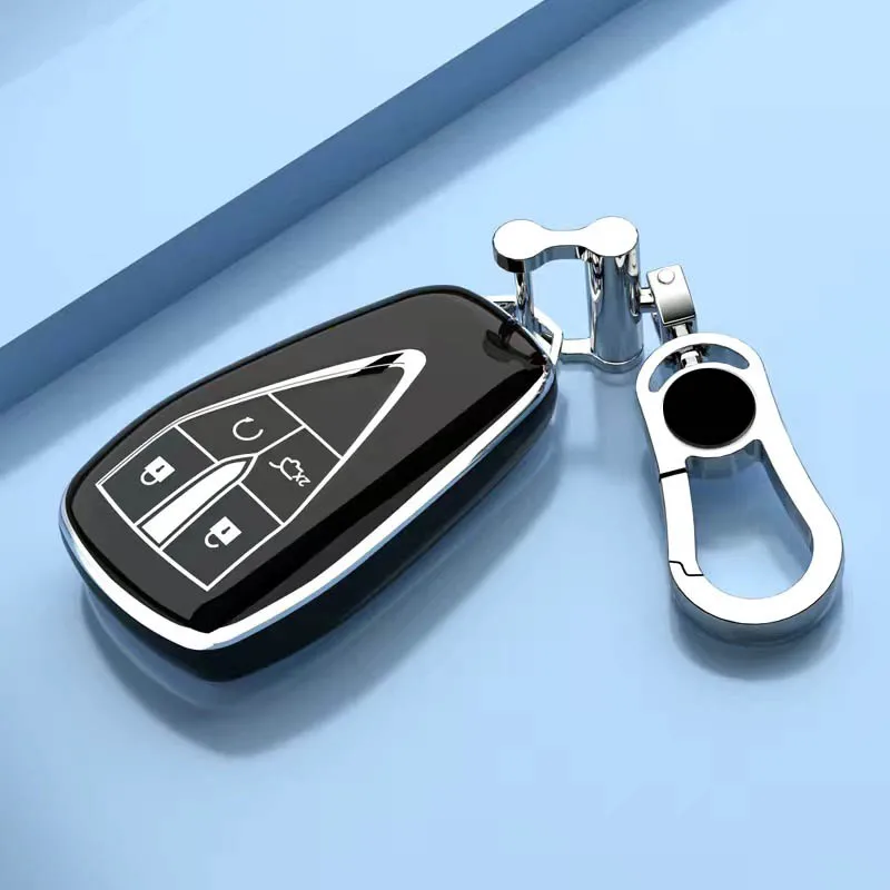 

Soft TPU Car Remote Key Case Cover Protector Shell Keychain For Changan 4 Button Unit CS75 X7 Cs55 Cs75plus Car Key Bag Key Fob