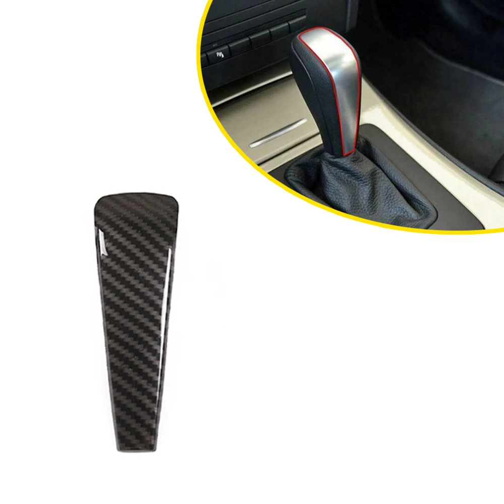 

1x Car Auto Carbon Fiber Gear Shift Knob Protection Sticker Cover Shell Anti Scrathes for BMW 3 Series E90 E91 E93 2006-2012