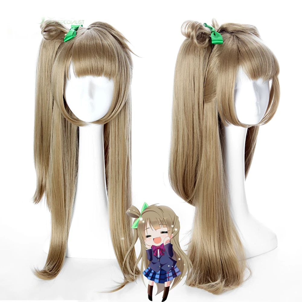 

Отлично! Женский парик для косплея Love Live, зеленая шпилька с зеленым бантом