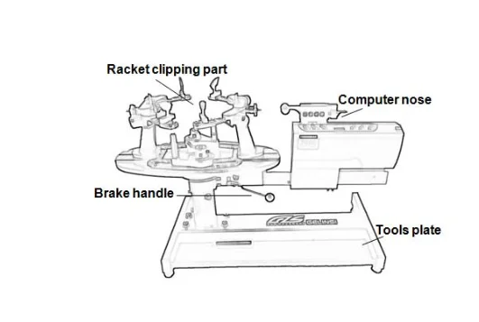 Professional Electronic Automatic Racket Lining Threading Stringing Machine for Tennis and Badminton