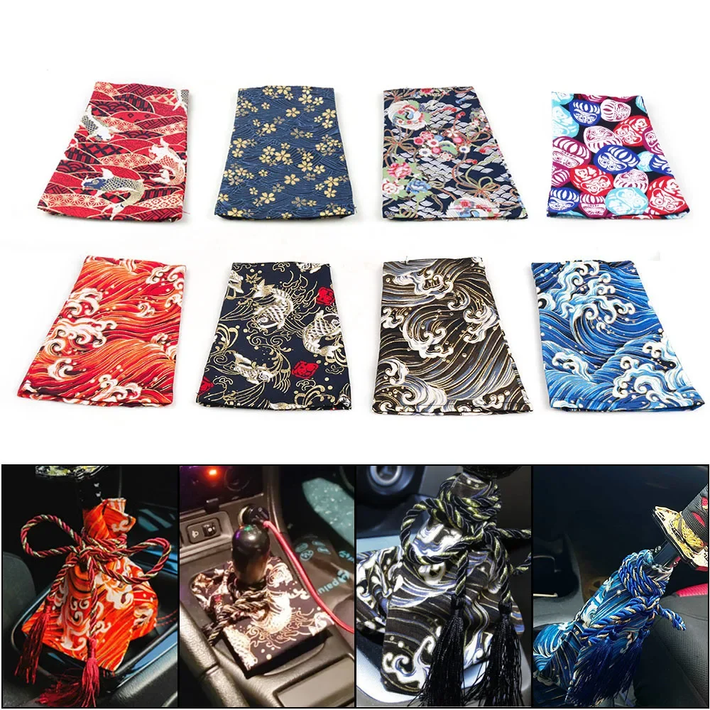 

New Universal Car Accessories Pattern Style Cotton Katana Shift Lever Knob Dust Cover Racing Samurai Sword Shift Knob Collars