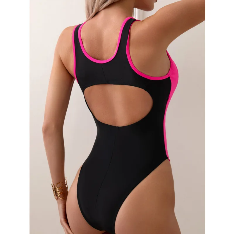 New Summer Sexy One-Piece Swimsuits Closed Women\'s Swimwear Sports Swimming Wear Body Bathing Suit Beachwear Pool Bather 2024