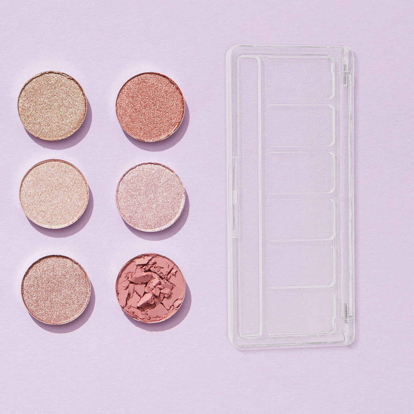 

4Pcs Multi-Grid Empty Eyeshadow Palette Clear Plastic Tray for Makeup Pigment Organization Portable Lightweight Case Daily Use