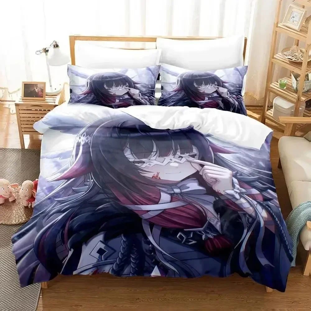 3D Print Anime Game Genshin Impact Columbina 3D Duvet Cover Bedding Set Comforter Linen Pillowcases Home Decor Single King Queen