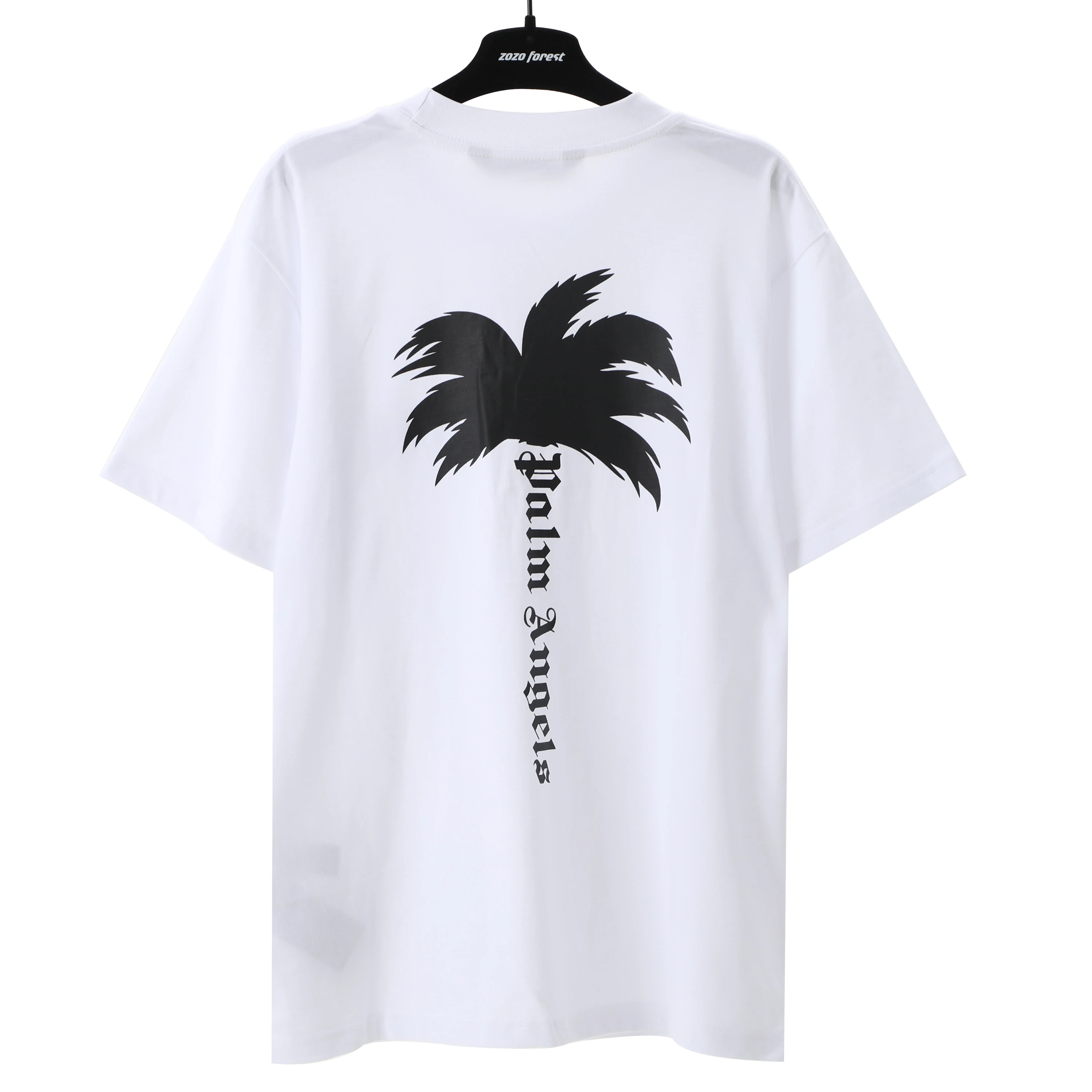 25 Years Tide Brand New Street Palm Angel Coconut Letter Printed Cotton Loose Men's and Women's Short Sleeve T-shirt Tide