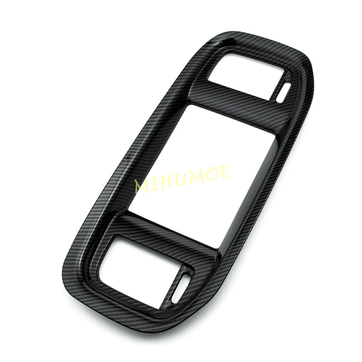 مركز التحكم الأوسط تنفيس الهواء يغطي ل 2015-2023 دودج شاحن الملحقات ألياف الكربون الداخلية ملصق LHD #3