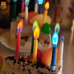 25 Bags Dream Flame Birthday Candle Home Decor Multicolour Colorful Color Flame Canles for Wedding Decoration 20pcs/Lot Candles