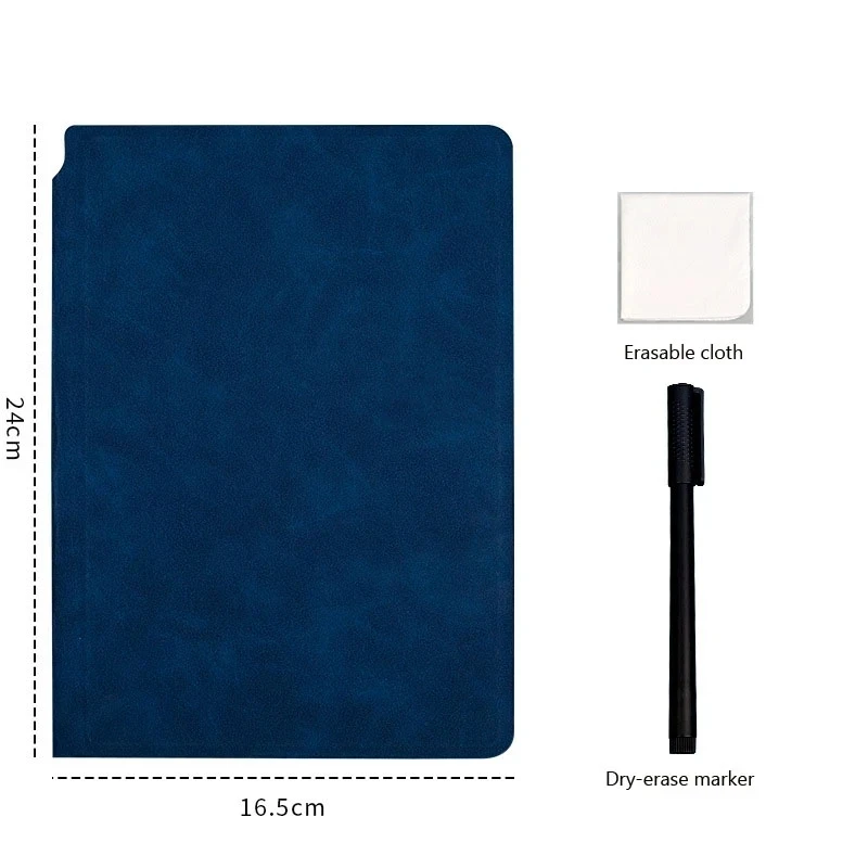 Imagem -05 - Notebook Livro Branco Reutilizável Rascunho Este Whiteboard Notepad Couro Planejamento Apagável Estudante Recomendado a5