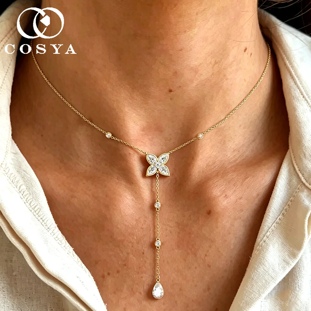 collier-cosya-272cttw-en-moissanite-taille-poire-pour-femme-plaque-argent-s925-or-18-carats-chaine-a-pampilles-en-diamant-goutte-d'eau-bijoux-delicats