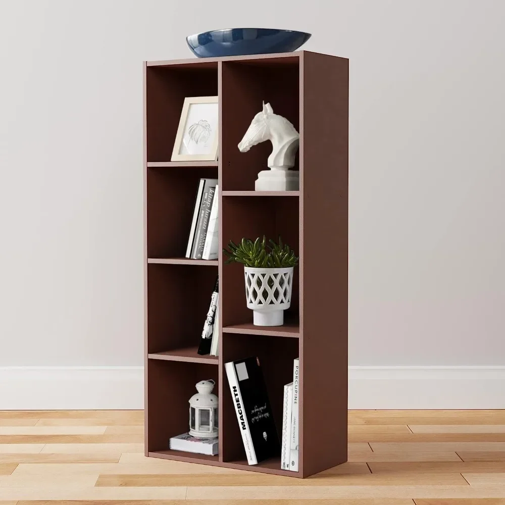 

7 Cube Organizer Bookcase, Espresso, 9.3 x 19.5 x 41.7 in bookshelf