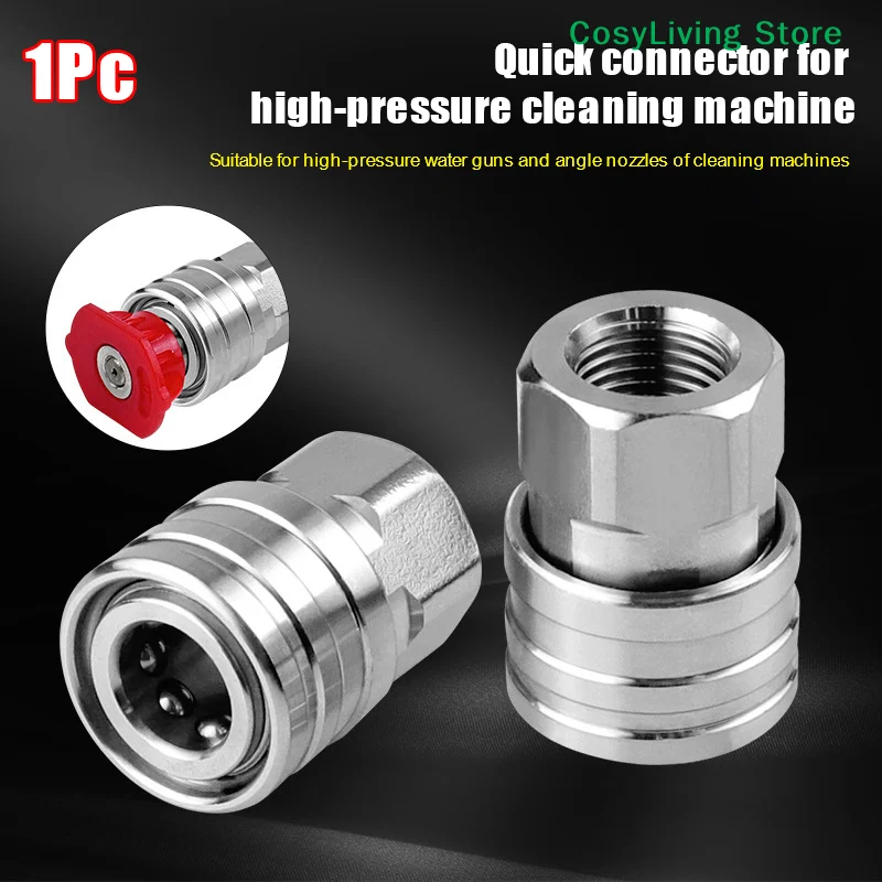 

[CL]High Pressure Washer Adapter 1/4" Quick Connector Quick Release Fitting G1/4 Quick Plug Connector Pressure Washer Tools[CL]