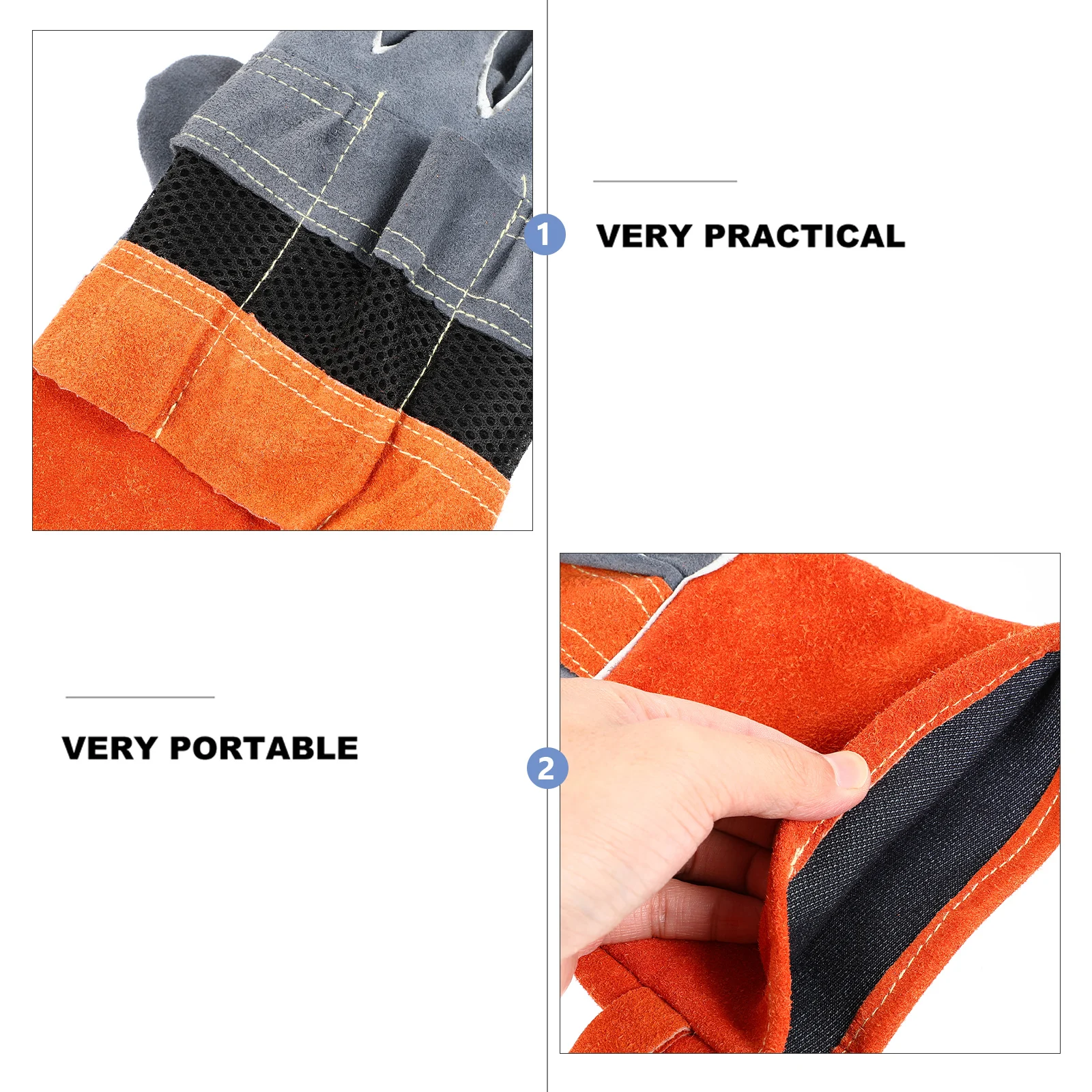

Oven Mitts Fireproof Barbecue Gloves Kitchen BBQ Baking Outdoor Heat Resistant Non-Slip Camping Insulation