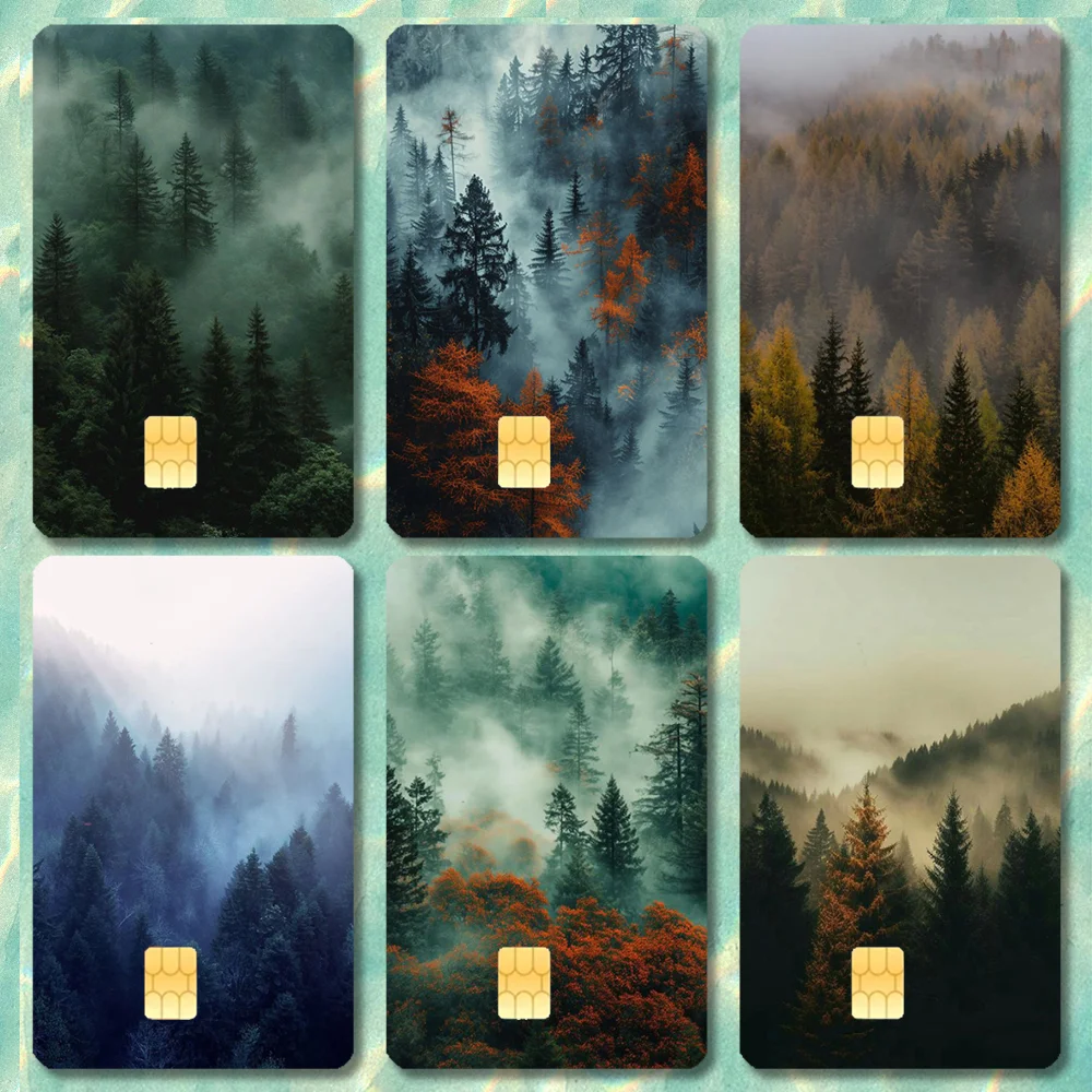 

Mountain Forest Stickers Cartoon Credit Card Visa Debit Bank Charge Card Bus Metro Waterproof Sticker Decal Decoration
