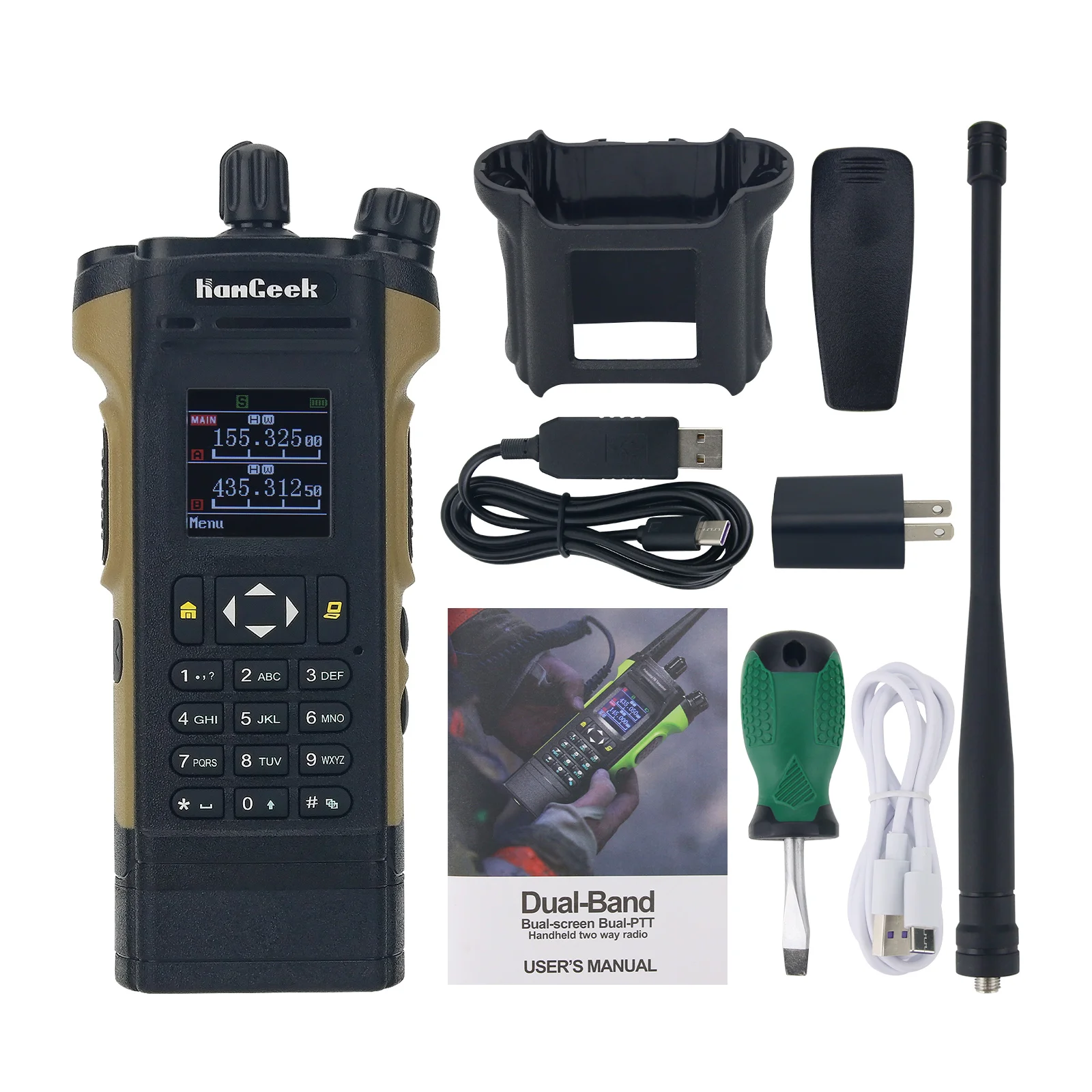 ¡Arriba! APX-8000 Transceptor portátil VHF UHF de radio walkie talkie de doble banda de 12W con modo de trabajo dúplex PTT dual