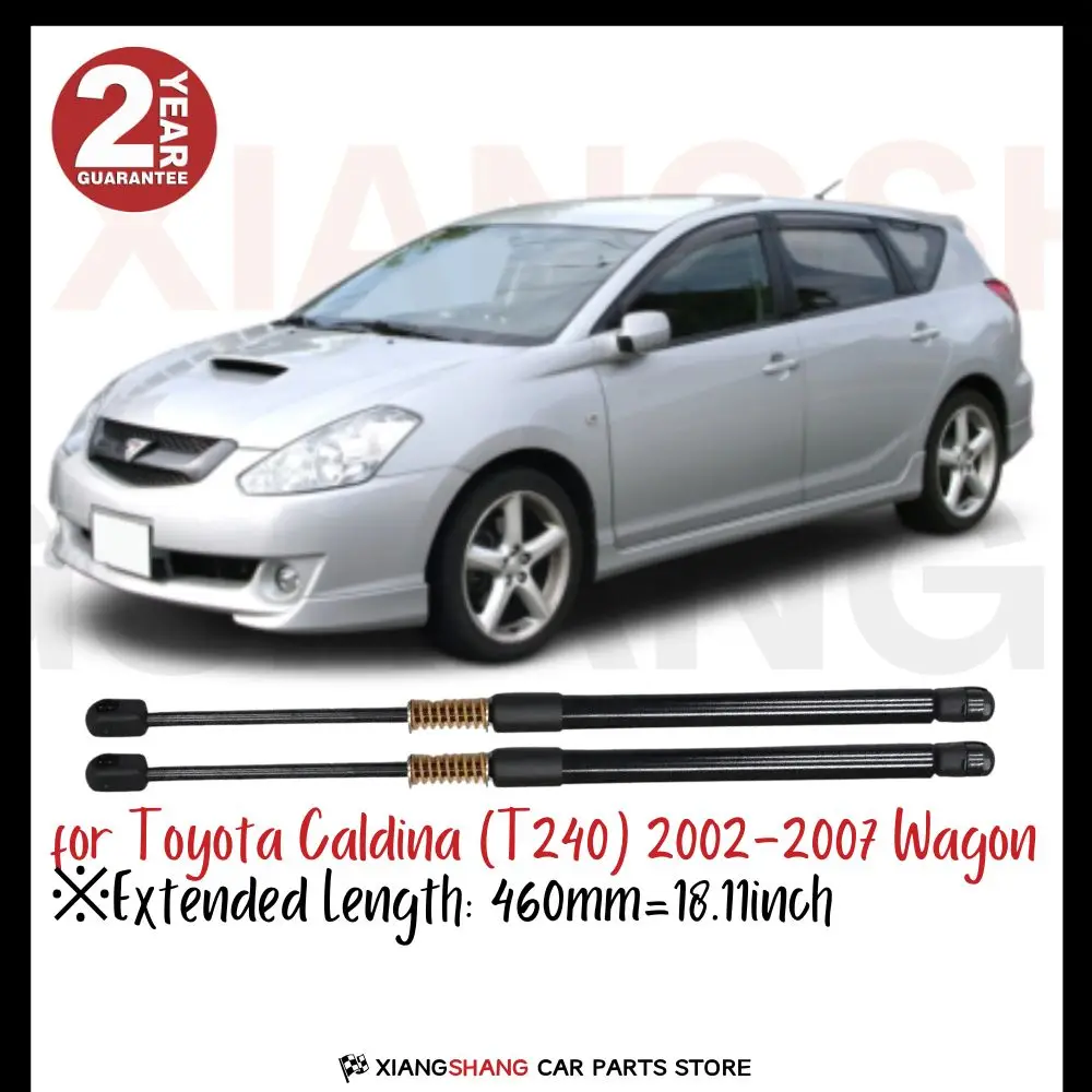 

2pcs Rear Tailgate Damper for Toyota Caldina (T240) 2002-2007 Wagon WITH SPRING Trunk Boot Gas Charged Gas Struts