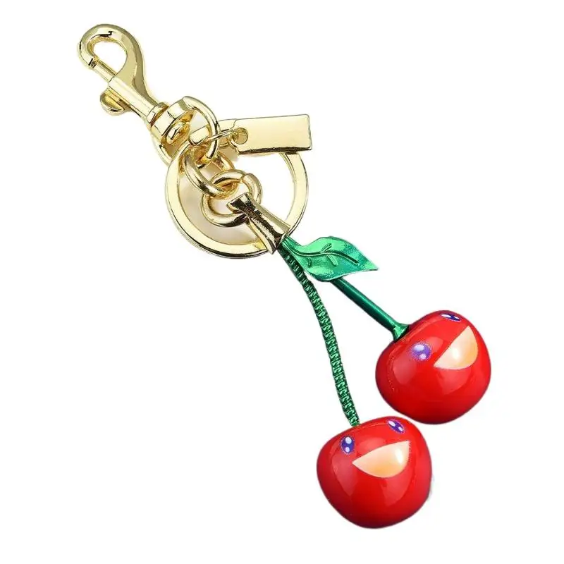 

Fashion Smiling Cherry Keychain Cherries Bag Pendant Keyring Backpack Decoration Accessories Gifts Women Men Car Key Chains