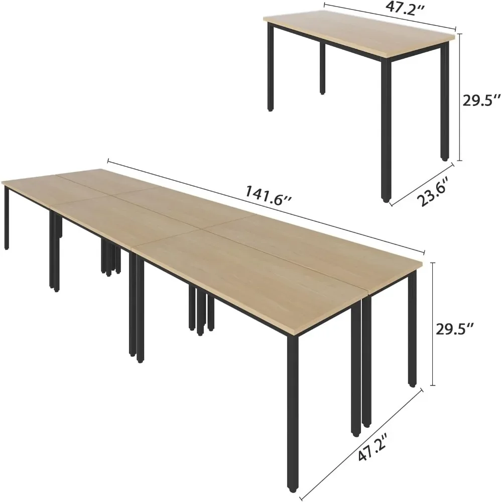 Home Conference Tables 12ft Office Computer Desk for Meeting Room Study Writing Printer Table Save Space Design