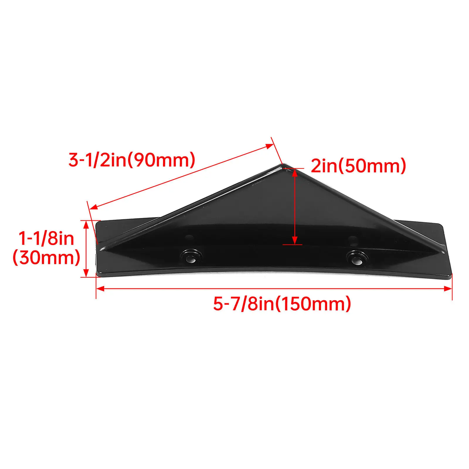 4 PCS Universal Rear Bumper Diffuser Shark Fin Spoiler Lip Splitter Glossy Black view 2