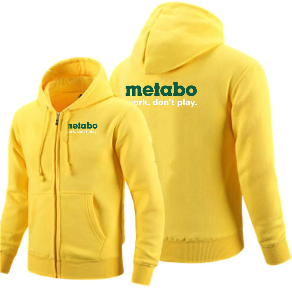 Metabo Tools Logo Print 2026 Leisure Hoodies Spring And Autumn Men's High Cost-effectiveness for Outdoor Sports Coat Jacket