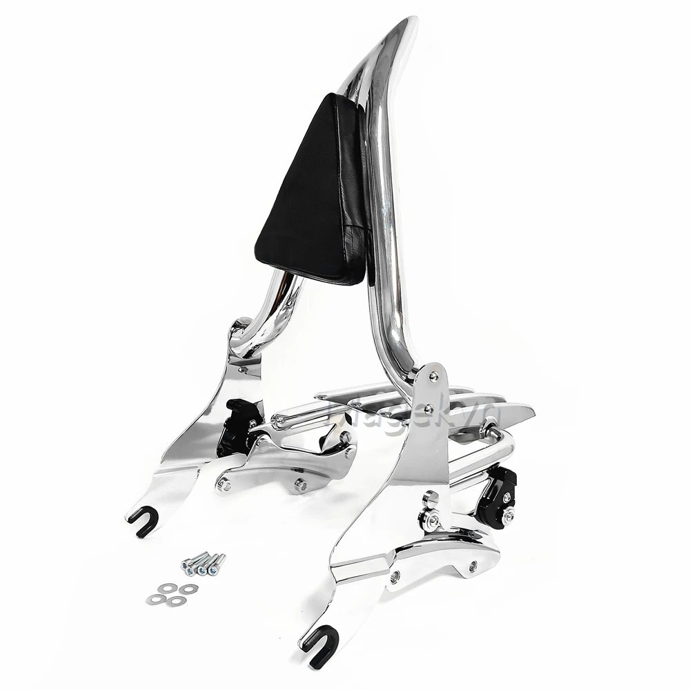 

Rear Luggage Rack Passenger 1.5 Inch Sissy Bar Backrest for Harley Davidson 2009 Up 2021 2020 Road King Street Glide Touring CVO