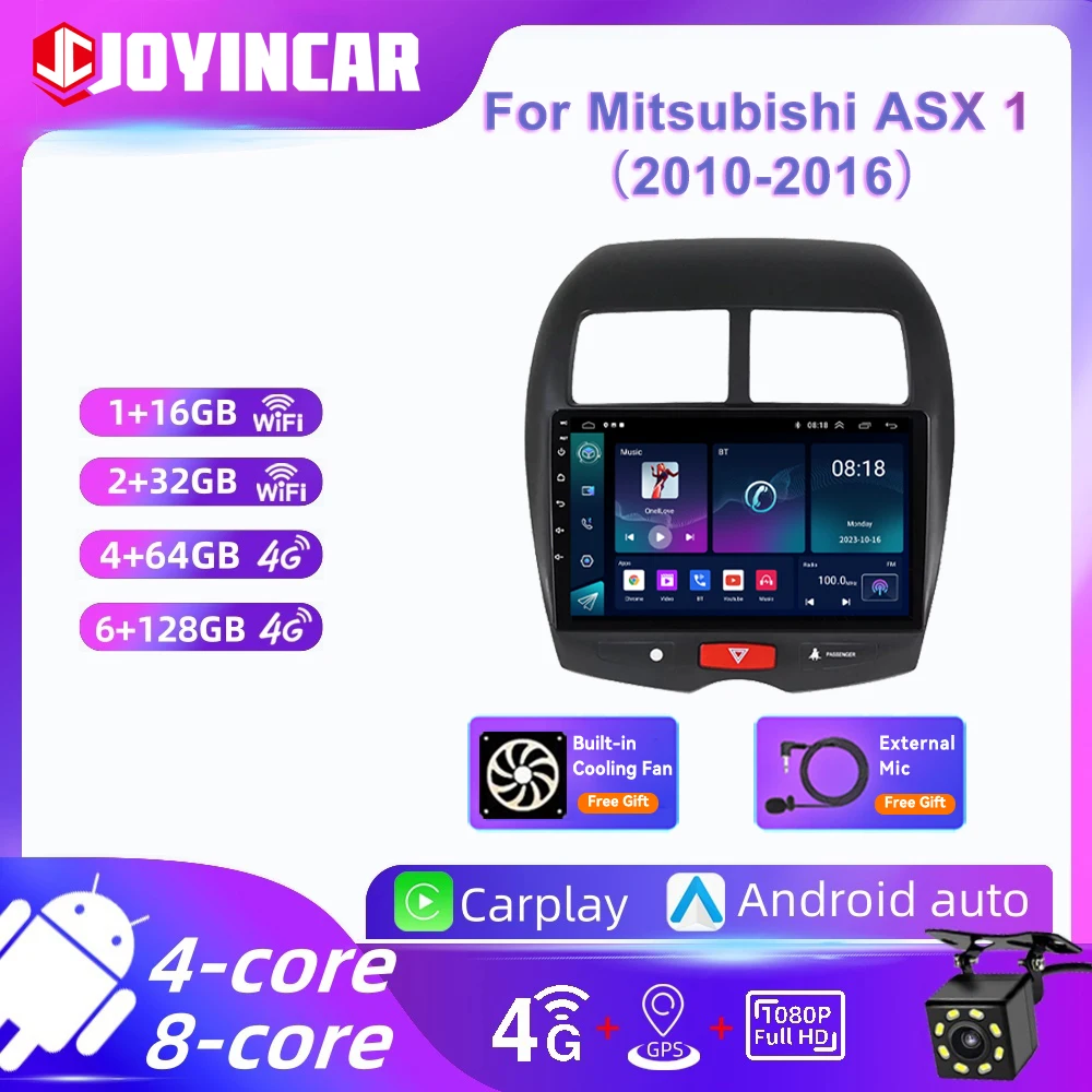 Android 13 2din Car Radio Multimedia Video Player For Mitsubishi ASX 1 2010-2016 GPS Navigation Carplay Auto Stereo DSP 4G+WiFi