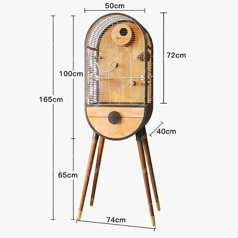 

Клетка для птиц AAParrot, вилла из нержавеющей стали, металла, массива дерева, высококачественный дом Монаха Кей Сюаньфэн