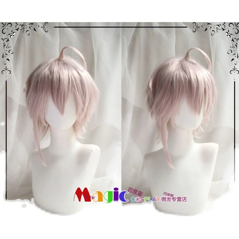 Anime Idolish7 Kujo Tenn Cosplay Wig Light Pink Synthetic Hair Heat Resistant Halloween Role Play