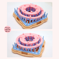1 Set Hand Knitting Loom Flower Daisy Pattern Maker Weave Set Wool Yarn Needle Knit Kits Home DIY Craft Tool