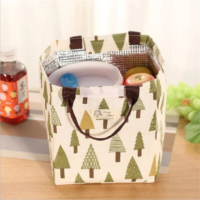 1 Pc Cute Lunch Bag for Women Portable Insulated Lunch Thermal Bag Pouch Kids Children Lunch Container School Food Bag