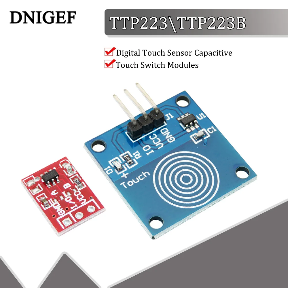 TTP223\\TTP223B Channel Jog Digital Touch Sensor Capacitive Touch Switch Modules Accessories TTP223 for Arduino Diy Kit