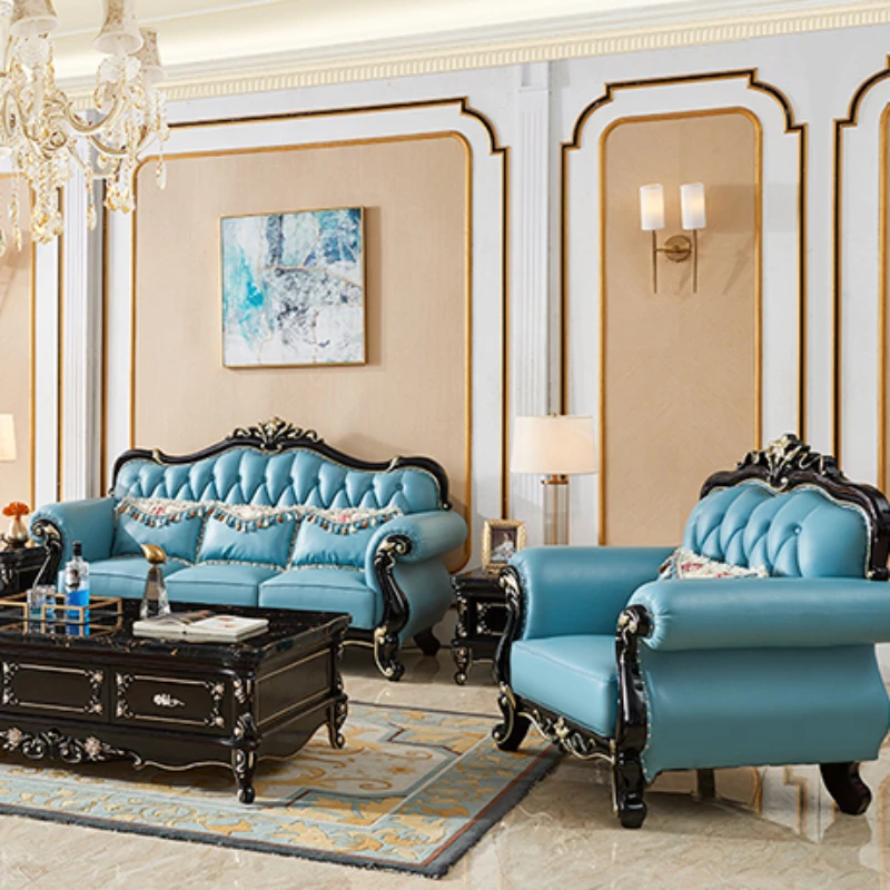 أرائك غرفة المعيشة الفاخرة العصرية المصممة من الجلد الطبيعي أريكة فردية صالة مقطعية أثاث فريد للأطفال