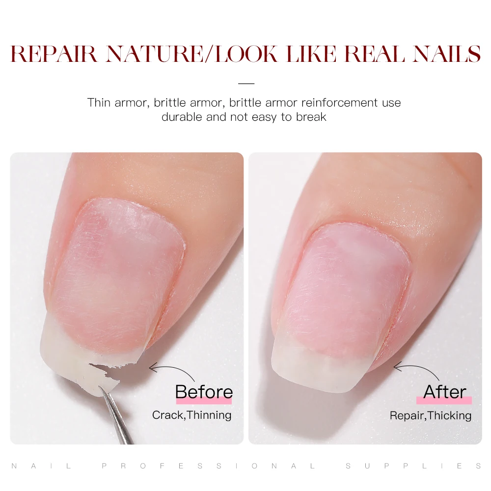 AS 15ml Fiber Rubber Base Gel For Broken Nail Repaired Fiberglass Clear Quick Buildering UV Construction Gel Soak Off Varnish
