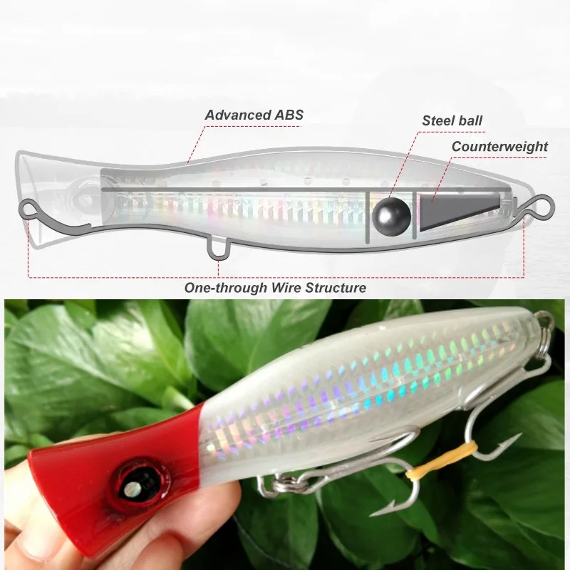 Noeby Popper Señuelos de Agua Salada Para Pesca GT - imagen 2
