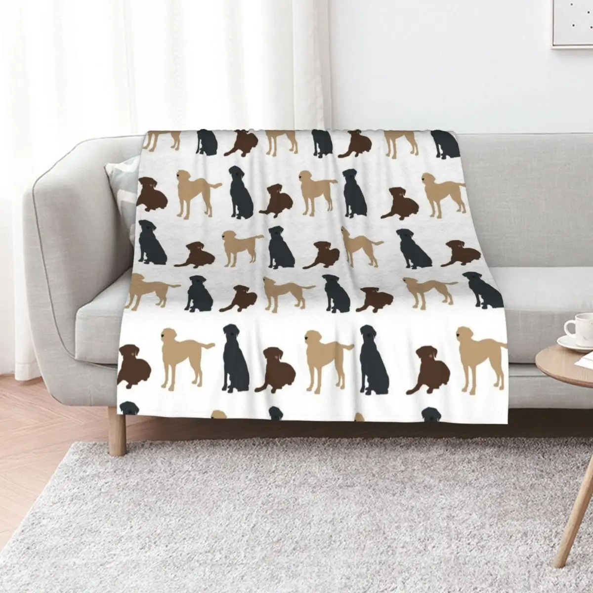 labradors Throw Blanket warm winter Beach Thin sofa bed Hairy anime Blankets