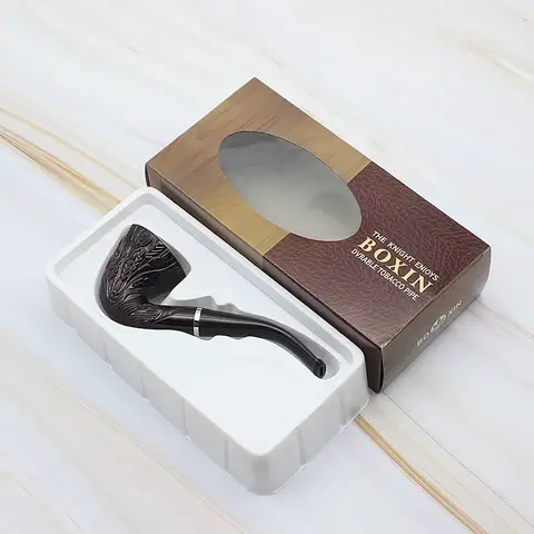 클래식 곡선 조각 파이프 굴뚝 필터 흡연 파이프, 담배 파이프 시가 연마기 연기 마우스피스, 2023 신제품