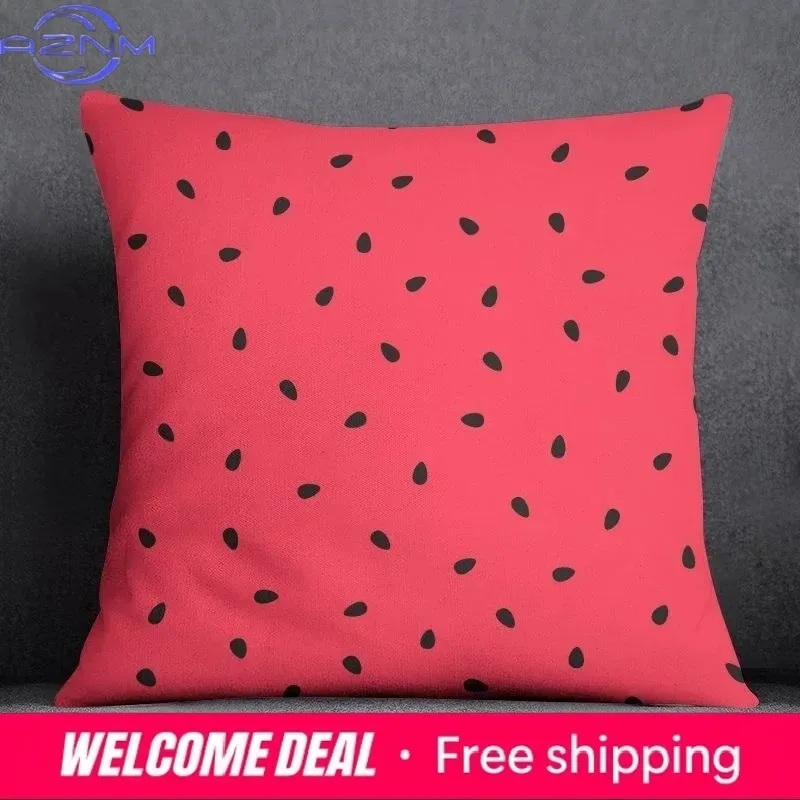 Fruit Strawberry Watermelon Print Decorative Pillowcase Car Sofa Square Cushion Pillowcase